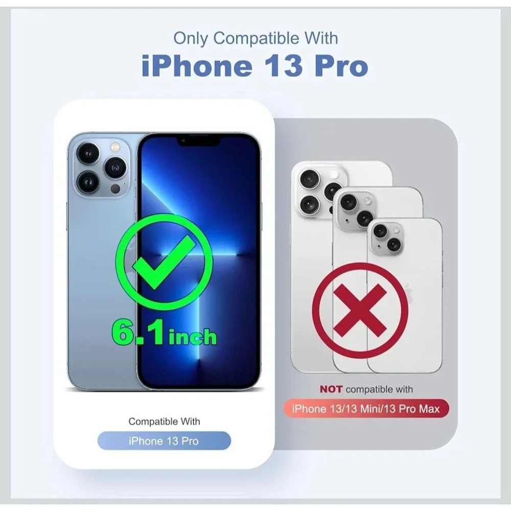 For iPhone 13 Pro Rubber Armor Case Shockproof with Ring Stand